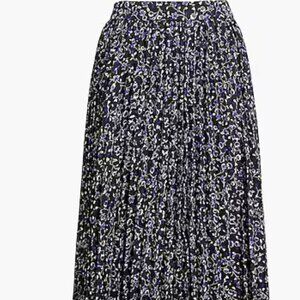 J.Crew Pleated Midi Skirt with Elastic Wasit